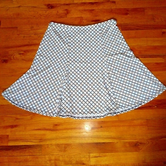 George skirt diamond print trumpet flare stretch - Picture 4 of 4